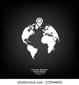 pin on globe icon