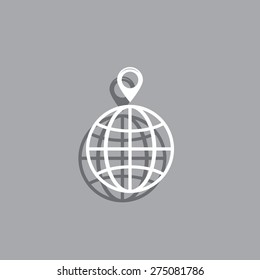 pin on globe icon