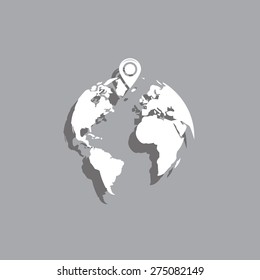 pin on globe icon