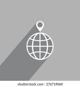 pin on globe icon