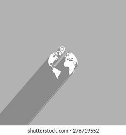 pin on globe icon