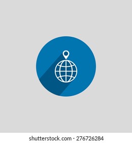 pin on globe icon