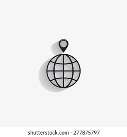 pin on globe icon