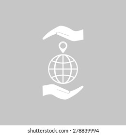 pin on globe icon