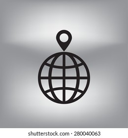 pin on globe icon