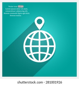 pin on globe icon