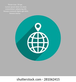pin on globe icon