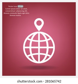 pin on globe icon