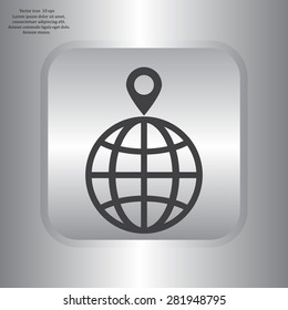 pin on globe icon