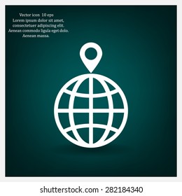 pin on globe icon