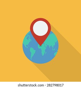 pin on globe icon