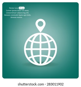 pin on globe icon