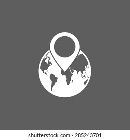 pin on globe icon