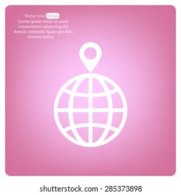 pin on globe icon