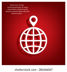 pin on globe icon