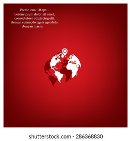pin on globe icon