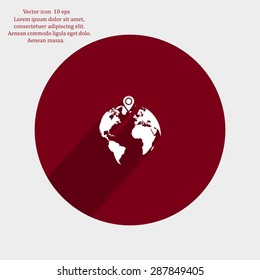 pin on globe icon