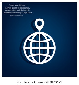 pin on globe icon