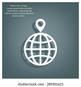 pin on globe icon