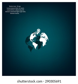 pin on globe icon
