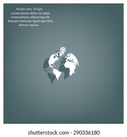 pin on globe icon