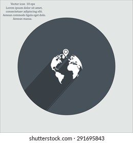 pin on globe icon