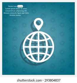 pin on globe icon