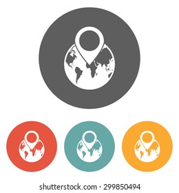 pin on globe icon