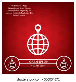 pin on globe icon