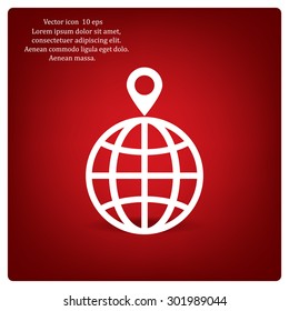 pin on globe icon