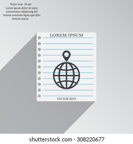 pin on globe icon