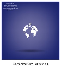 pin on globe icon