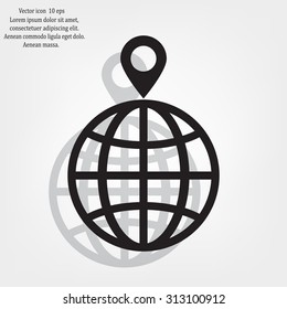 pin on globe icon