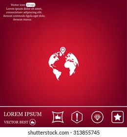 pin on globe icon