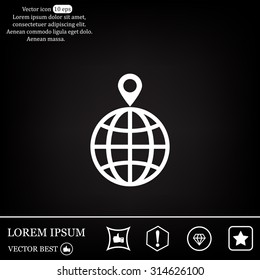 pin on globe icon