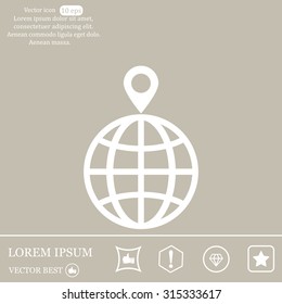 pin on globe icon