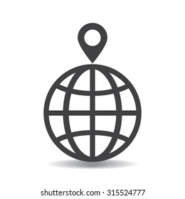 pin on globe icon