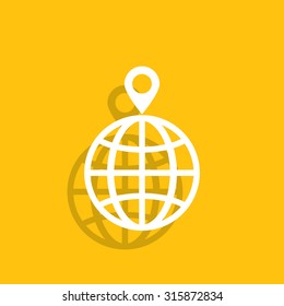 pin on globe icon