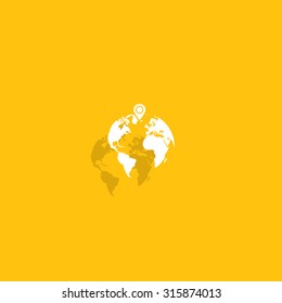 pin on globe icon