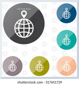 pin on globe icon