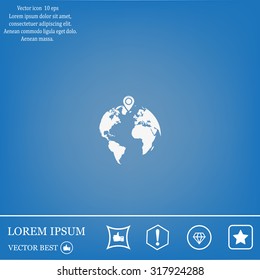 pin on globe icon