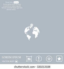 pin on globe icon