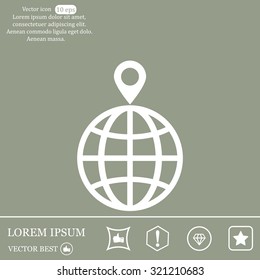 pin on globe icon