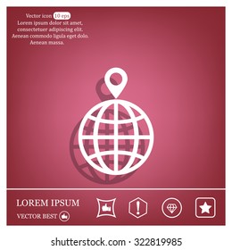 pin on globe icon