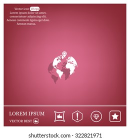 pin on globe icon