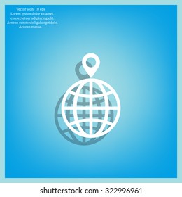 pin on globe icon
