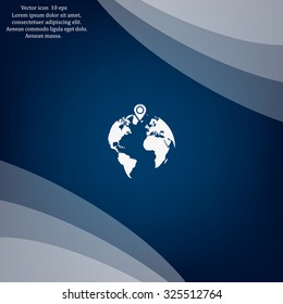 pin on globe icon