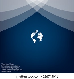 pin on globe icon