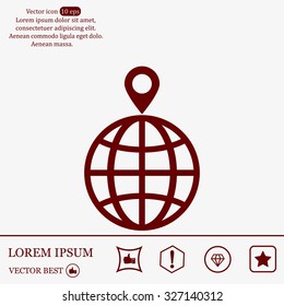 pin on globe icon