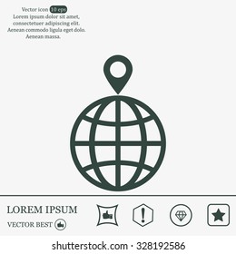 pin on globe icon